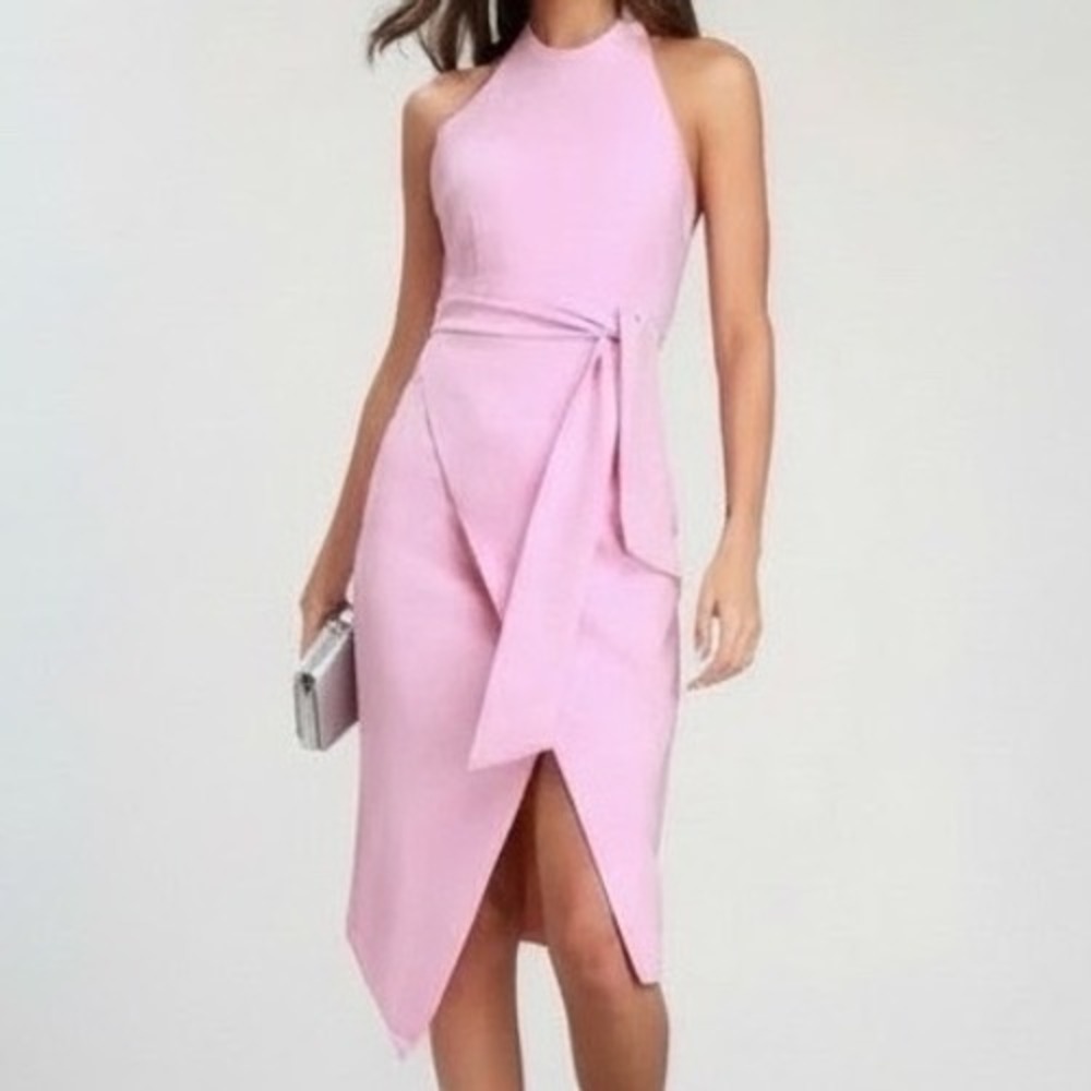 Finders Keepers Essie Tie-Front Halter Dress in‎ Mauve size XS